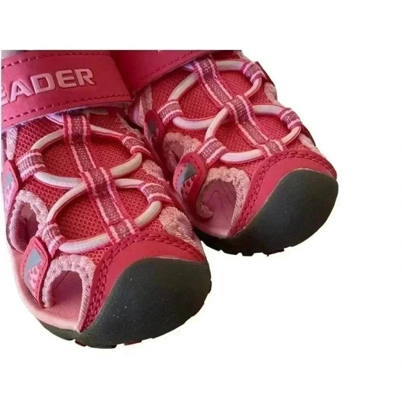 Aleader Pink Girl Outdoor Athletic Strap Closed Toe Hook & Loop Sandals SZ 9 - Picture 6 of 8